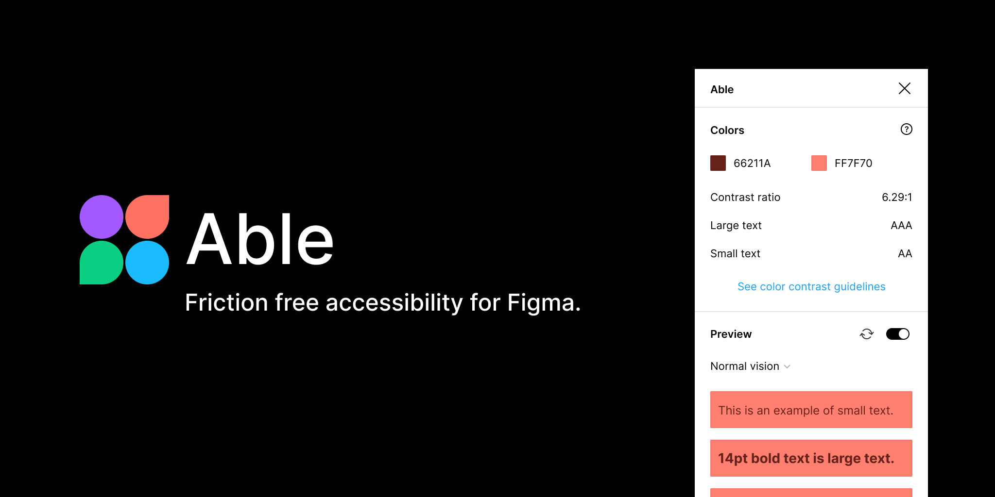Able – Friction free accessibility丨色彩对比度 展示图