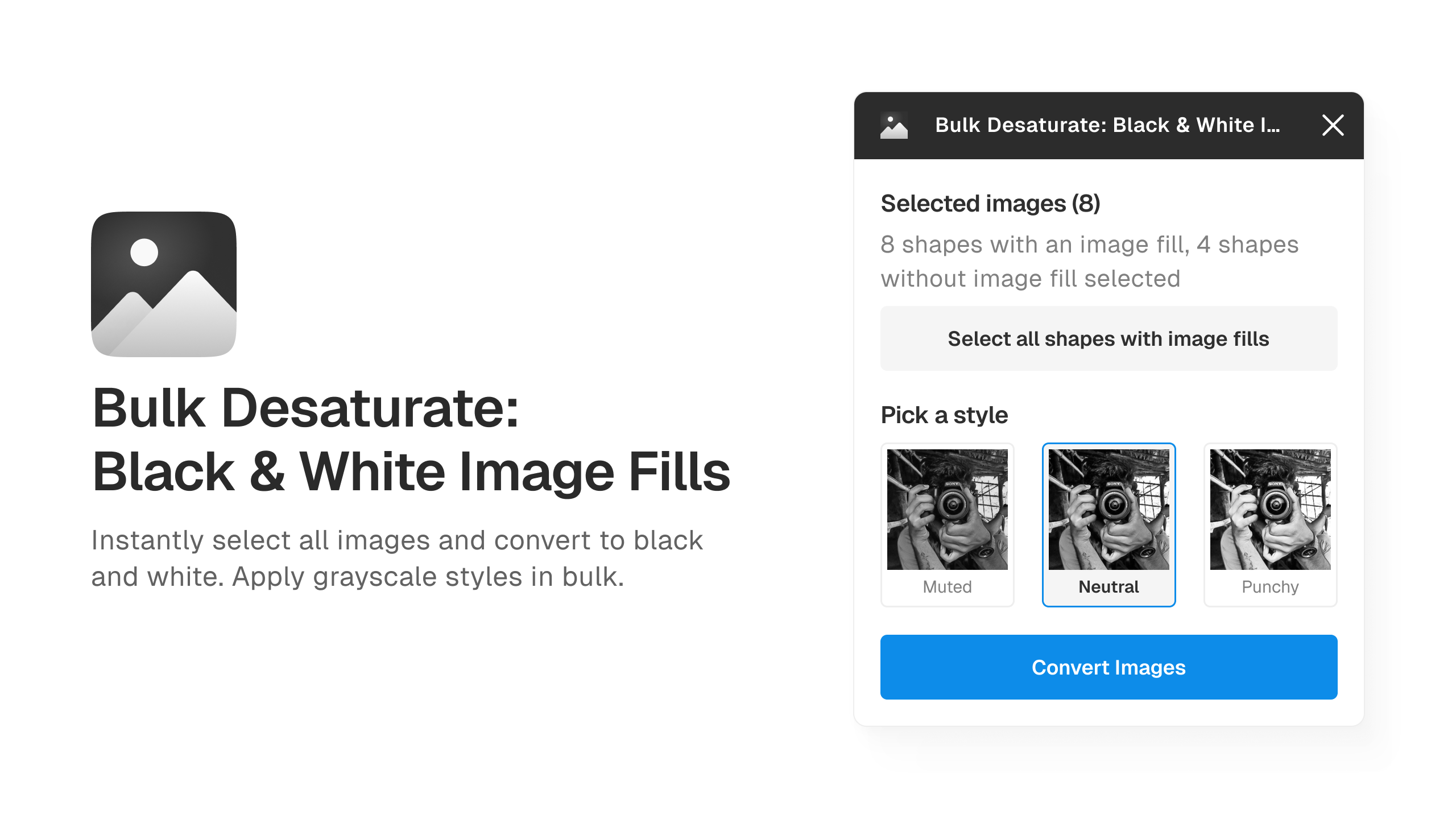 Bulk Desaturate|批量去饱和 展示图