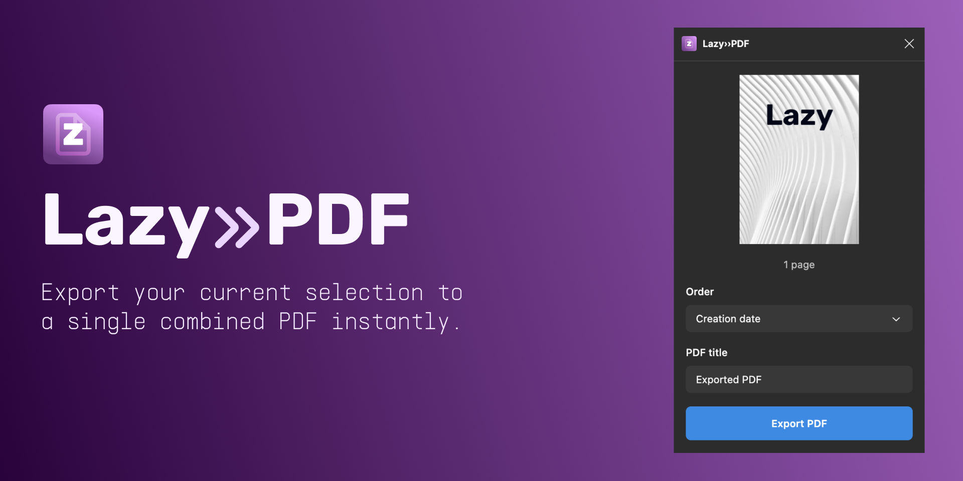 Lazy››PDF|导出PDF 展示图